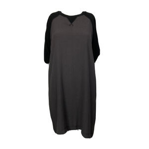 Madewell Dress Womens XS Black Gray Colorblock‎ Stretch Sheath Short Sleeve